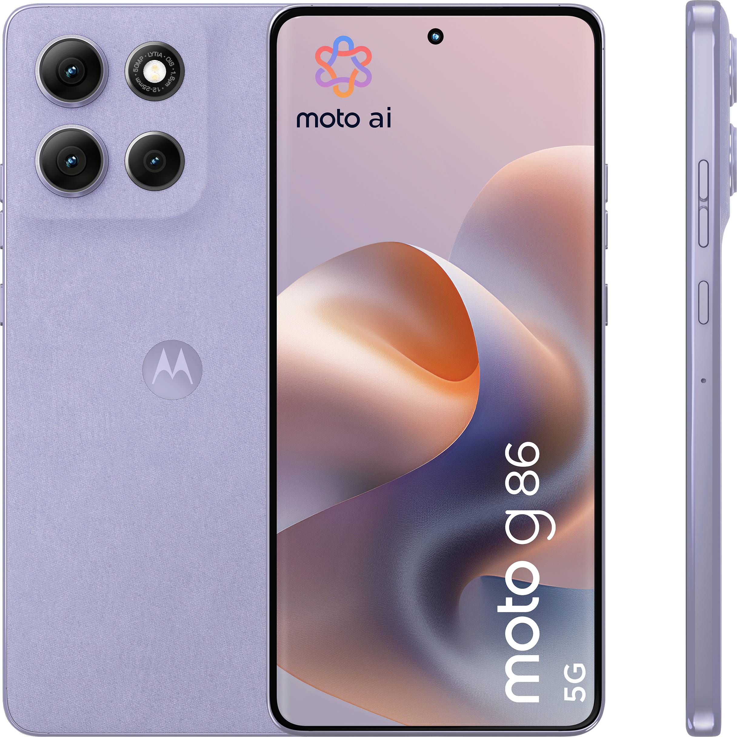 Motorola moto g86 5G Smartphone 256 GB 16.9 cm (6.67 Zoll) Flieder Android™ 15 Dual-SIM